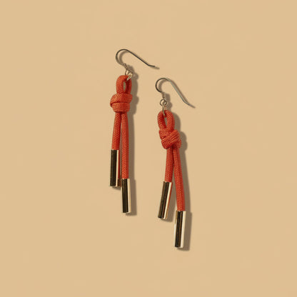 Denver Cord Earring, Orange