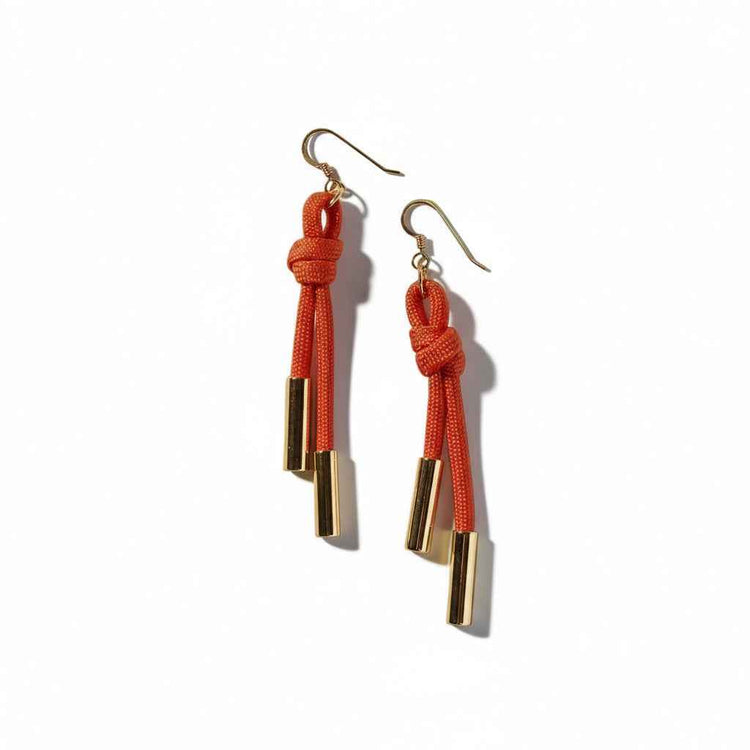 Denver Cord Earring, Orange