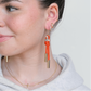 Denver Cord and Crystal Earring, Orange Luxe - Spirit & Company