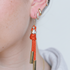 Denver Cord and Crystal Earring, Orange Luxe - Spirit & Company