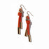 Denver Cord and Crystal Earring, Orange Luxe