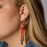 Denver Cord and Crystal Earring, Orange Luxe - Spirit & Company