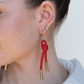 Red Denver Cord Earrings