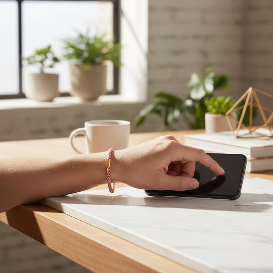 Red & White Cord Bracelet