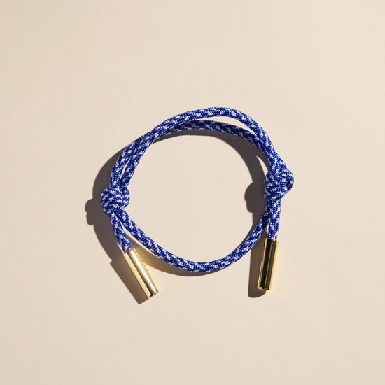Royal Blue & White Cord Bracelet