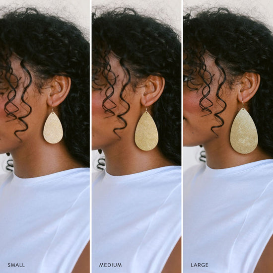 Tawny Suede Teardrop Earrings