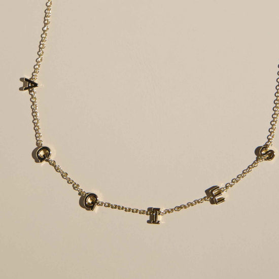 Texas A&M University "AGGIES" Initial Necklace