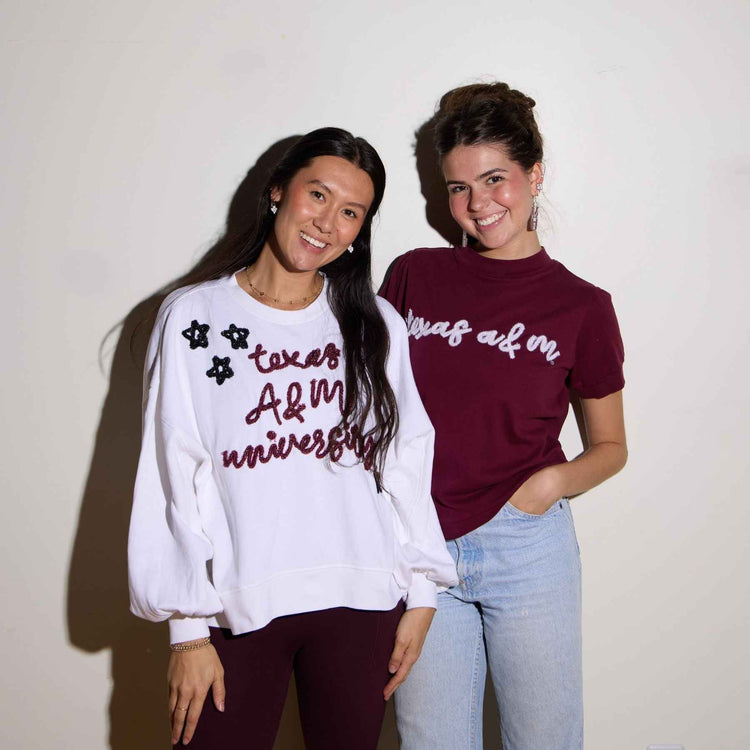 Texas A&M University "AGGIES" Initial Necklace