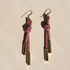 Maroon & White Denver Cord Earring - Spirit & Company
