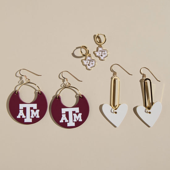 Texas A & M Earring Gift Set