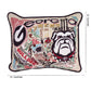 University of Georgia Collegiate Hand-Embroidered Pillow