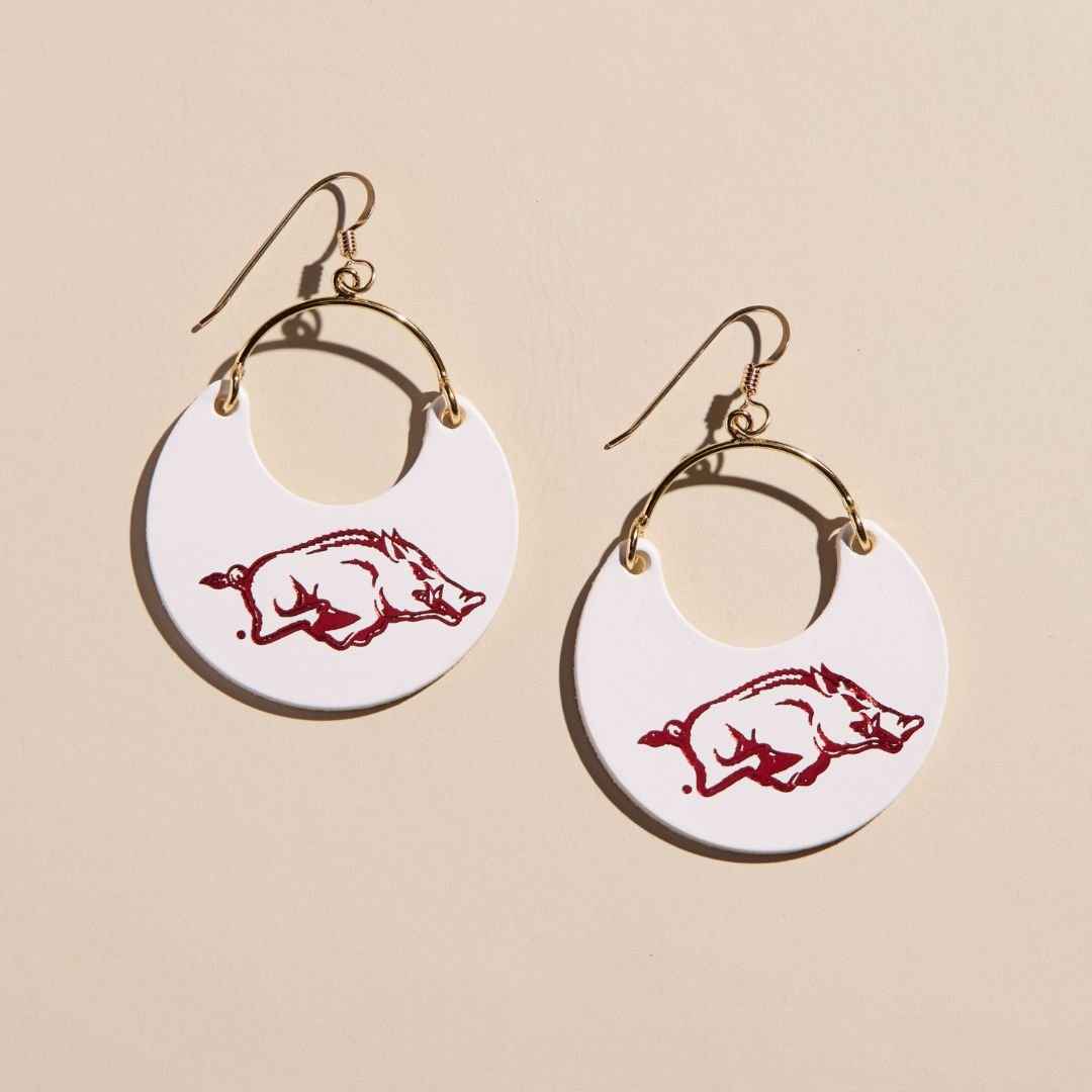 White & Red University of Arkansas Razorback Nina