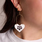 White Texas A&M University Heartthrob Earrings