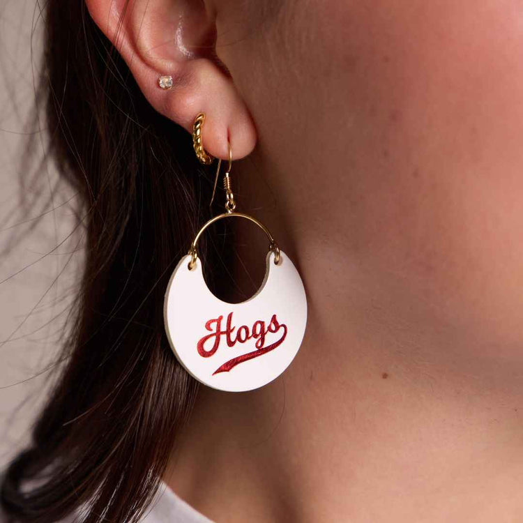 White University of Arkansas Hogs Ninas